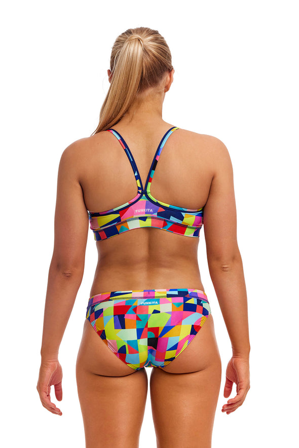 Funkita On The Grid Ladies Sports Top and Brief
