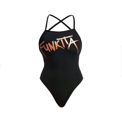 FUNKITA Bronzed Ladies Strapped In One Piece Swimsuit