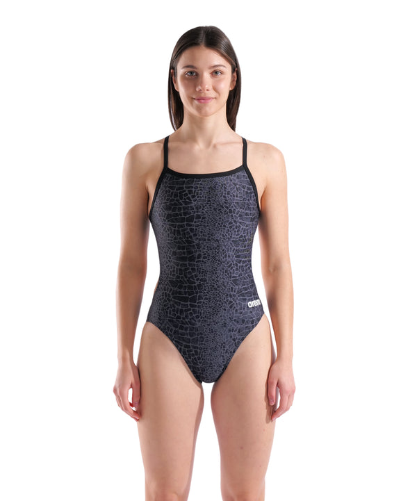 Arena Womens Snakeskin Challenge Back One Piece