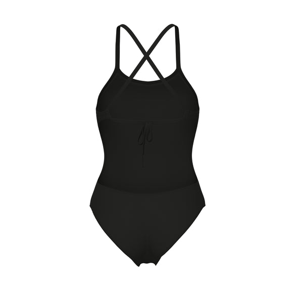 Arena Womens Tie Back Solid Swimsuit