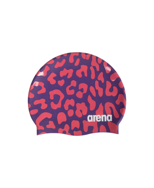 Arena Print 2 Violet Geranium Silicone Swimming Caps