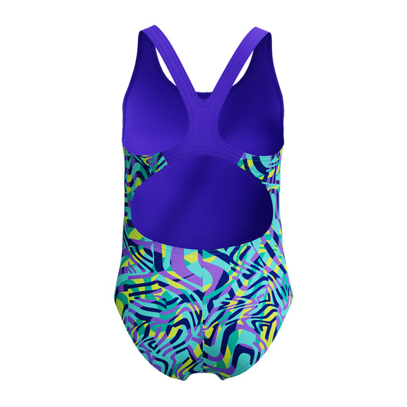Speedo Girls Junior Digital Allover Splashback Swimsuit