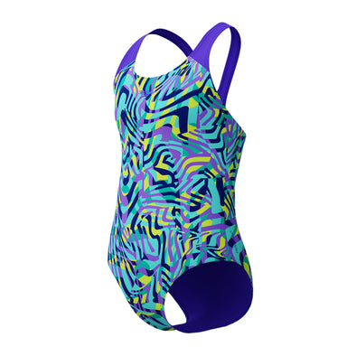 Speedo Girls Junior Digital Allover Splashback Swimsuit