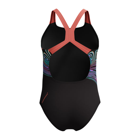 Speedo Girls Junior Placement Powerback Swimsuit