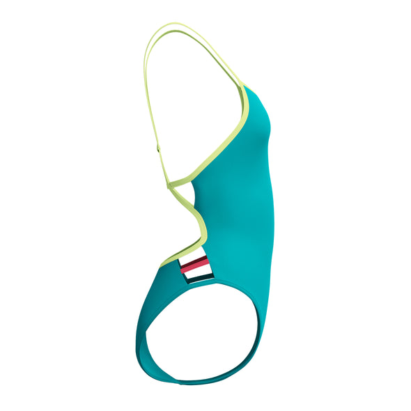 Speedo Solid Tri Back One Piece Swimsuit