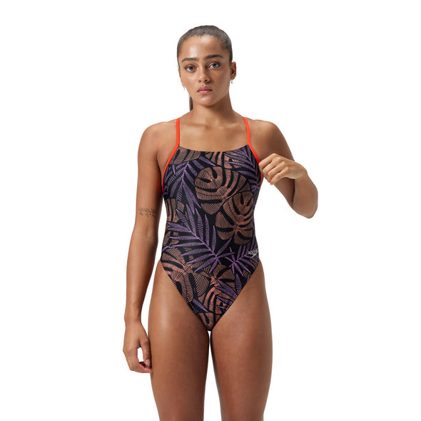 Speedo Allover Digital Tieback Swimsuit