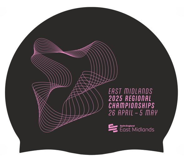 Swim England East Midland Regional Long Course Champs 2025 Merchandise Swimming Cap - Pre-Order