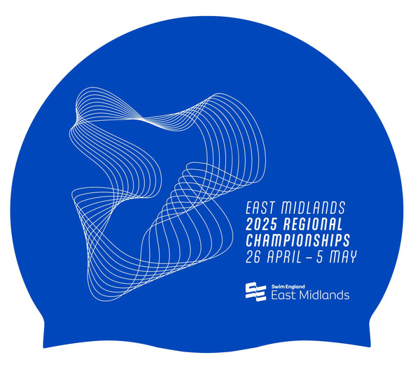 Swim England East Midland Regional Long Course Champs 2025 Merchandise Swimming Cap - Pre-Order