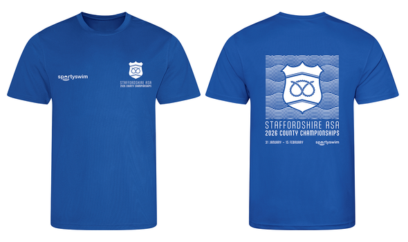Staffordshire ASA County Championships 2026 Merchandise T-Shirt - Pre Order