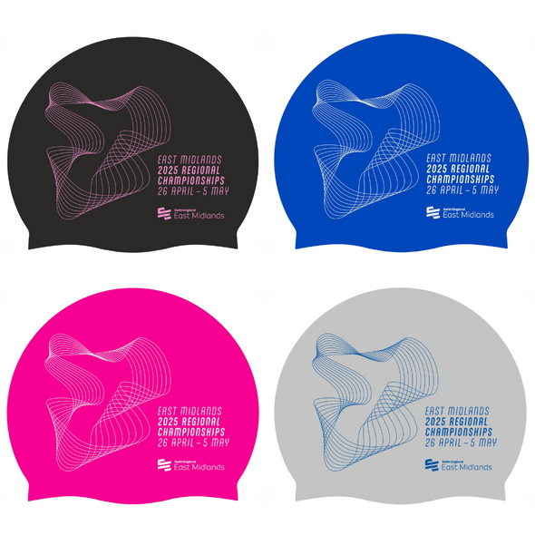 Swim England East Midland Regional Long Course Champs 2025 Merchandise Swimming Cap - Pre-Order
