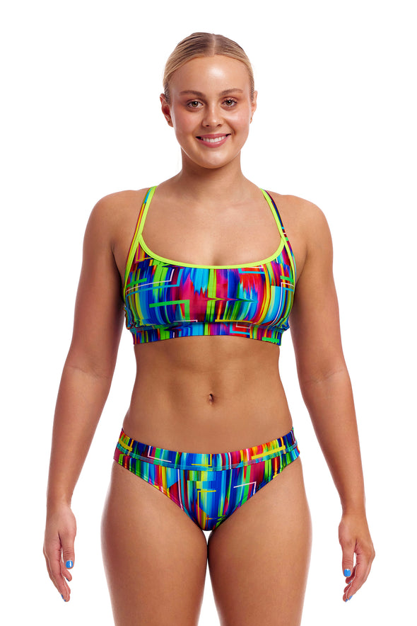 Funkita The Glitch Ladies Sports Top and Brief