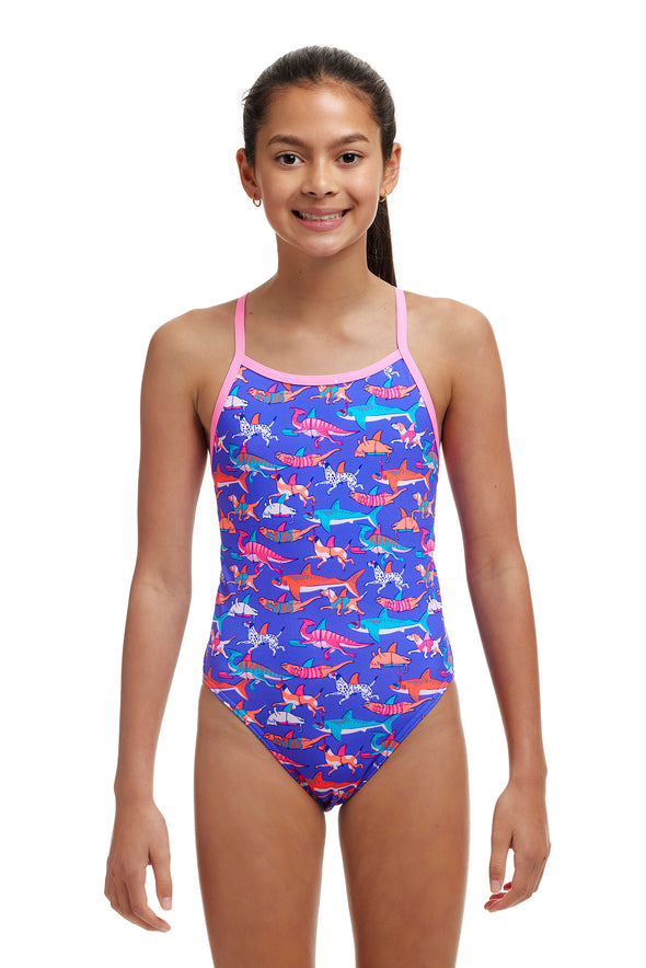 Funkita Doggie Paddle Girls Single Strap One Piece