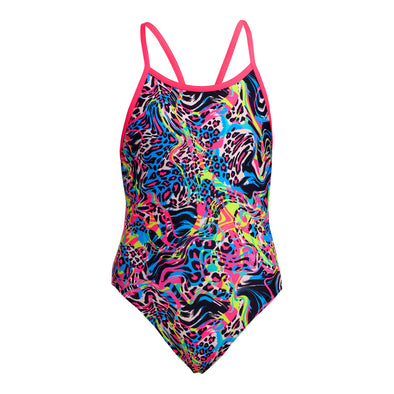 Funkita Lolly Leopard Girls Single Strap One Piece Swimsuit