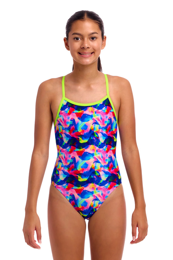 Funkita Wet Wave Girls Single Strap One Piece Swimsuit