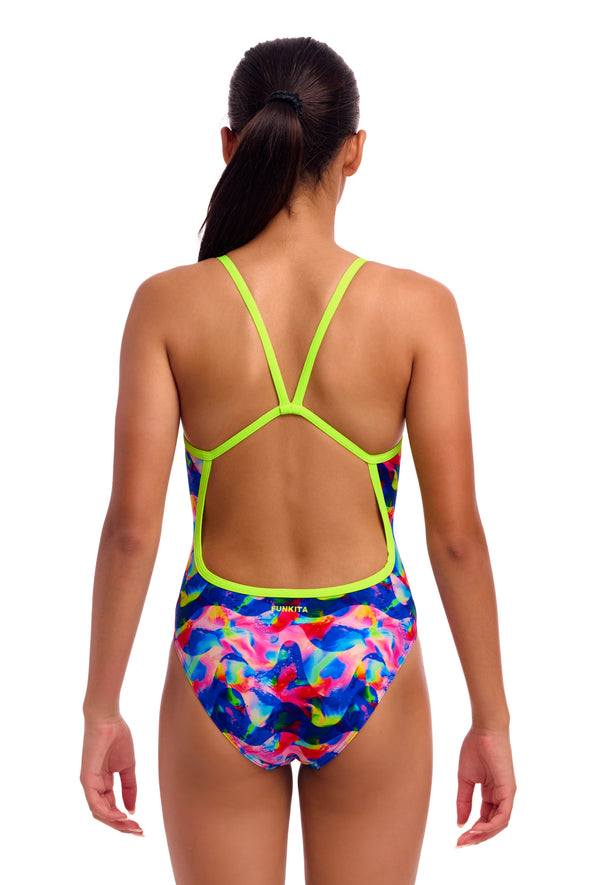 Funkita Wet Wave Girls Single Strap One Piece Swimsuit