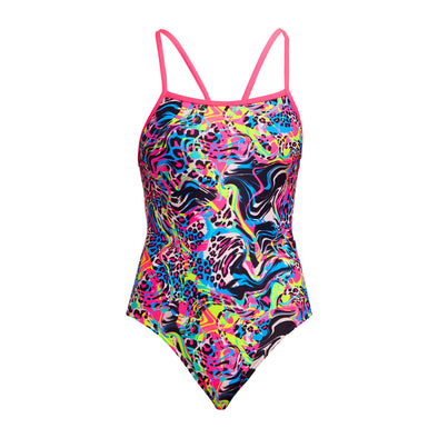 Funkita Lolly Leopard Single Strap Ladies One Piece Swimsuit