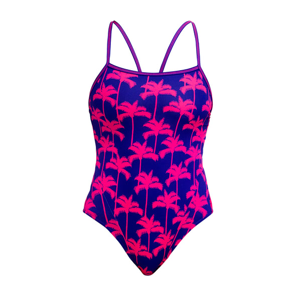 Funkita Pinky Palms Single Strap Ladies One Piece Swimsuit