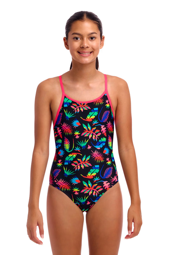 Funkita Lost Leaf Diamond Back Girls One Piece Swimsuit