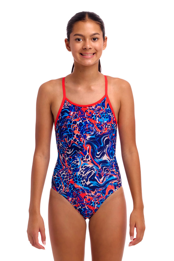 Funkita Mad Cat Diamond Back Girls One Piece Swimsuit