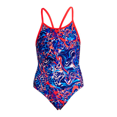Funkita Mad Cat Diamond Back Girls One Piece Swimsuit