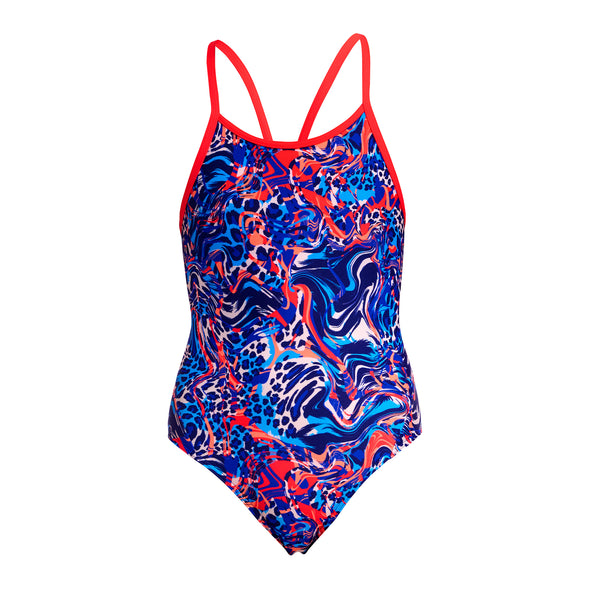 Funkita Mad Cat Diamond Back Girls One Piece Swimsuit