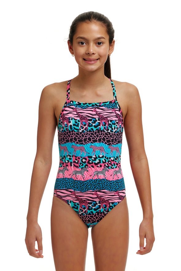 Funkita Wild Things Strapped In Girls One Piece