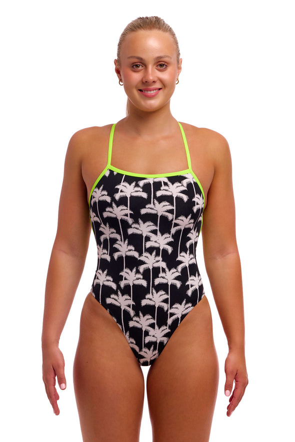 Funkita Palm Night Strapped In Ladies One Piece Swimsuit