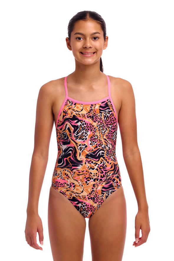 Funkita Tipsy Tiger Girls Tie Me Tight One Piece Swimsuit