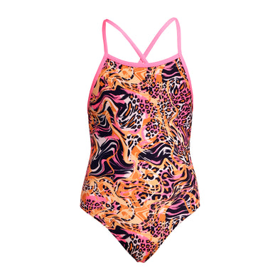 Funkita Tipsy Tiger Girls Tie Me Tight One Piece Swimsuit