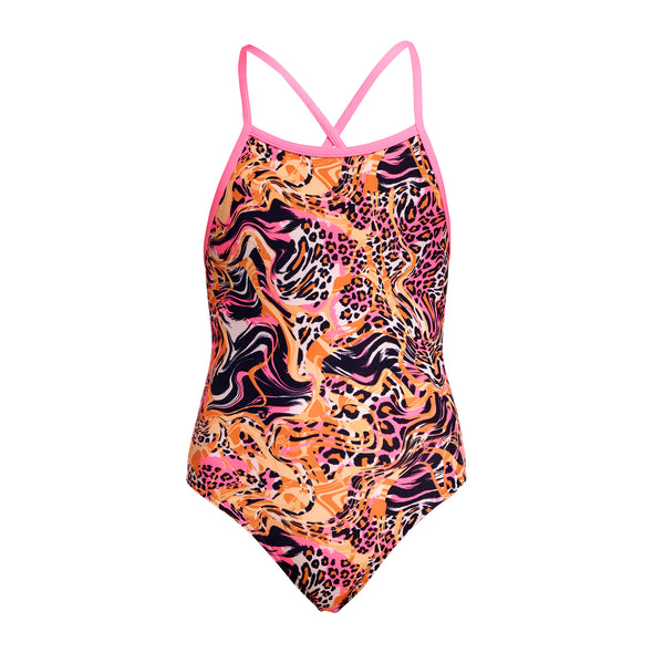 Funkita Tipsy Tiger Girls Tie Me Tight One Piece Swimsuit