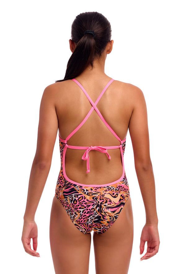 Funkita Tipsy Tiger Girls Tie Me Tight One Piece Swimsuit