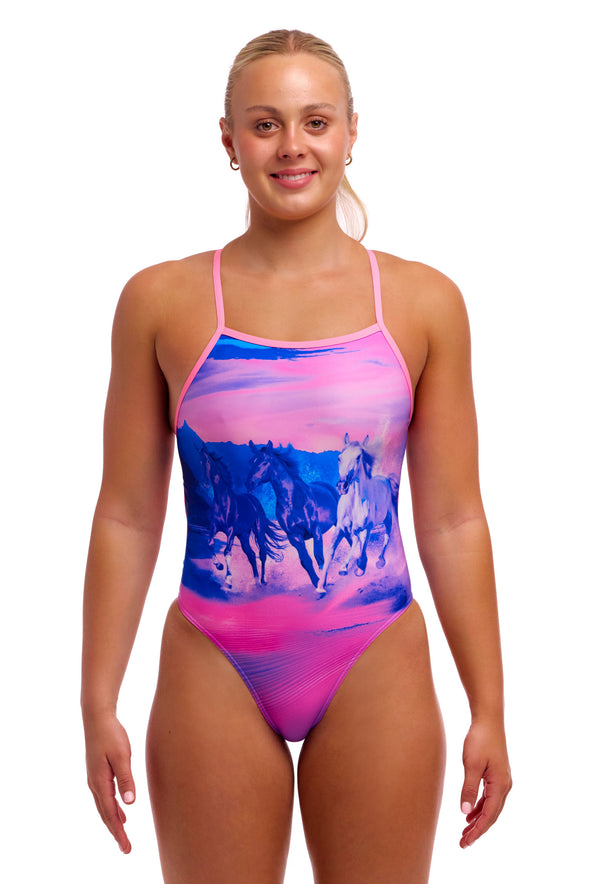 Funkita Ride Time Tie Me Tight Ladies One Piece Swimsuit