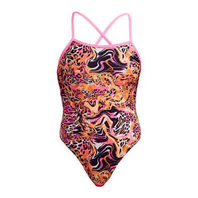 Funkita Tipsy Tiger Tie Me Tight Ladies One Piece Swimsuit