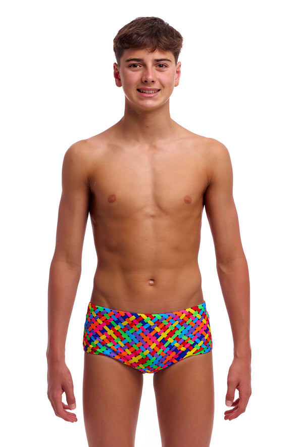 Funky Trunks Boy's Bread Basket Sidewinder Swim Trunks