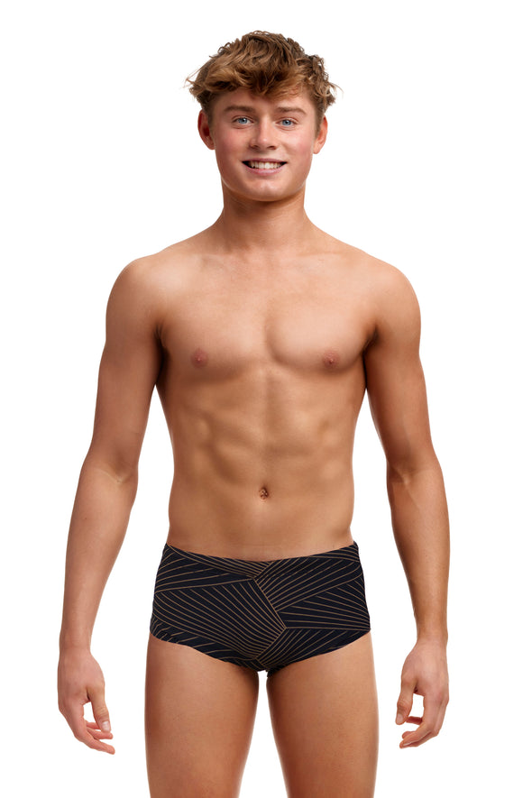 Funky Trunks Boy's Gold Weaver Sidewinder Trunks