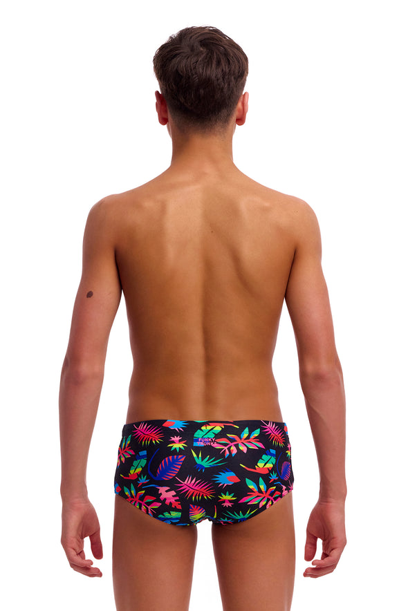 Funky Trunks Boy's Lost Leaf Sidewinder Swim Trunks