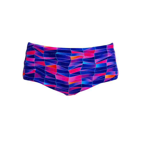 Funky Trunks Boy's Warped Waves Sidewinder Swim Trunks