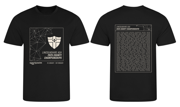 Lincolnshire ASA County Championships 2025 Merchandise T-Shirt - Pre-Order