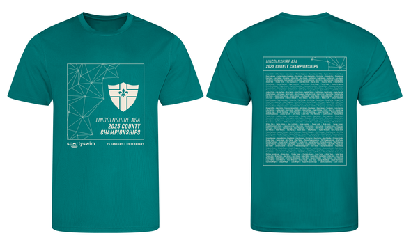 Lincolnshire ASA County Championships 2025 Merchandise T-Shirt - Pre-Order