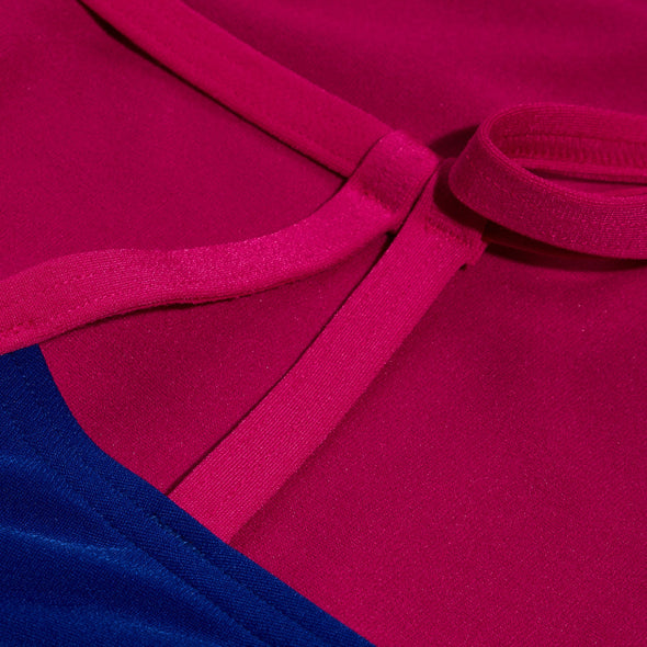 Speedo Solid Blue/Pink Tieback Swimsuit