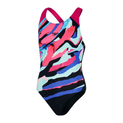 Speedo Girls Junior Digital Placement Splashback Swimsuit