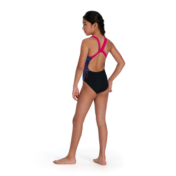 Speedo Junior Allover Digital Leaderback Swimsuit-