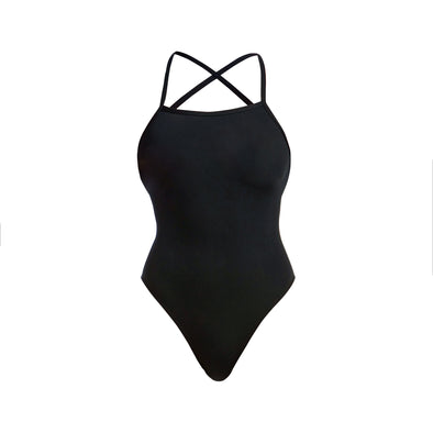 FUNKITA Still Black Ladies Strapped In One Piece Swimsuit