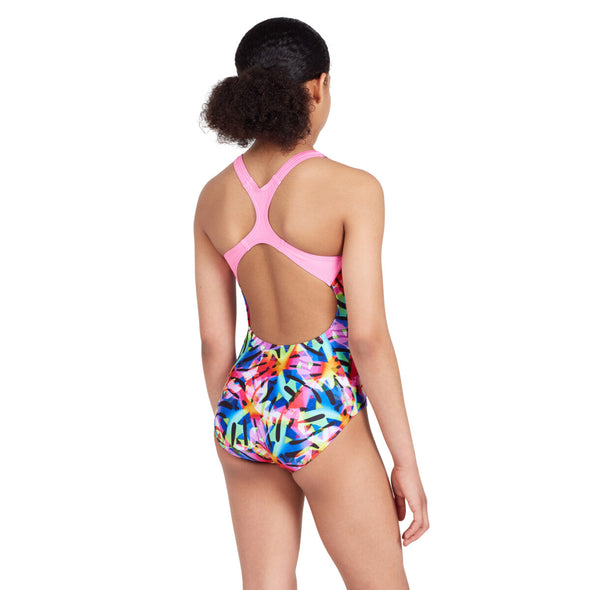 ZOGGS Junior Girls Rainbow Print Rowleeback