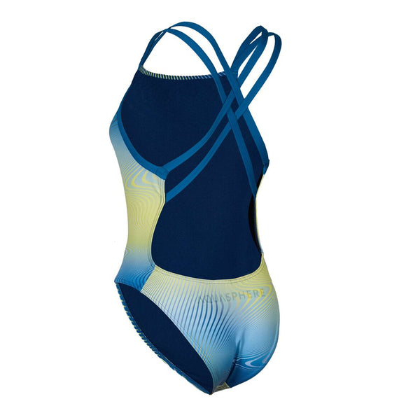 AquaSphere Essentials Open Back Suits- Blue/Yellow